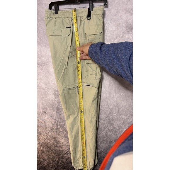 pacsun cargo pants Relaxed Fit Beige Size Large Removable Legs‎ At Knees - Picture 12 of 14